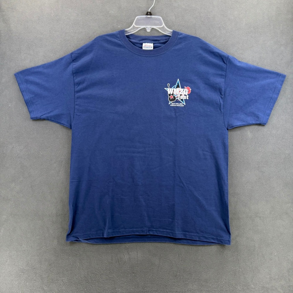 VTG Y2k Hanes WMZQ Fest 2004 Nissan Pavilion Navy Blue Graphic T-Shirt XL